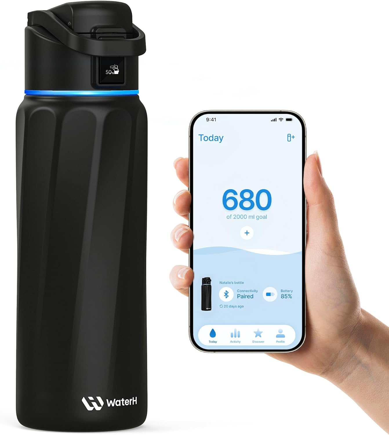 Smart Stainless Steel Water Bottle – Hydration Tracker